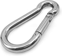 Карабин пружинный KREPFIELD 10x100, ART 9075, нержавеющая сталь А4, 1 шт. 9075А4КАРАБИН10Х100-1