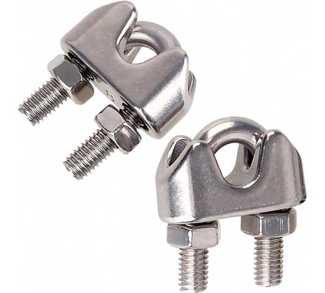 Канатный зажим КРЕП-КОМП нержавейка А4, ART 9074, М8, 80 шт. зкн8