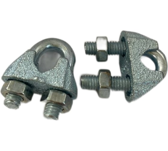 Зажим для стальных канатов двойной boltnn.ru М8 DIN 741 оцинкованный 50шт 4687206931138 1