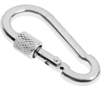 Монтажный карабин с фиксатором TUNDRA krep, DIN 5299D, 5х50 мм, оцинкованный 5244791