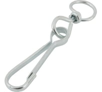 Карабин Невский Крепеж тип А, с вертлюгом, 40 мм, белый цинк, 2 шт. 826100