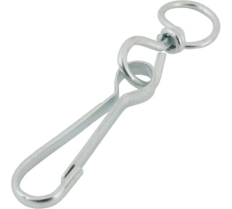 Карабин Невский Крепеж тип А, с вертлюгом, 40 мм, белый цинк, 2 шт. 826100