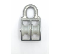 Двойной блок с пластиковым шкивом Крепстор 15мм, 10 шт 4665316994564