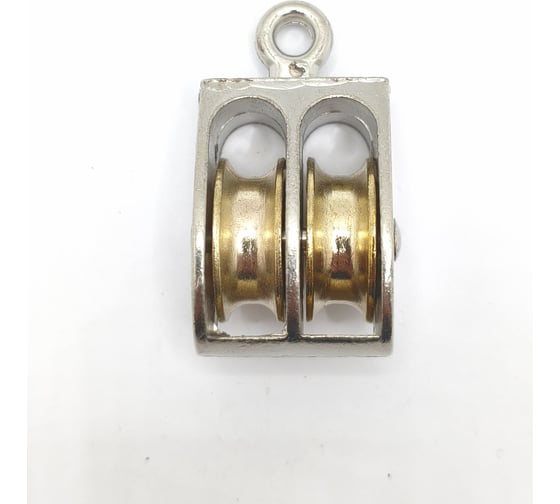 Двойной блок с металлическим шкивом Крепстор 25мм, 2 шт 4665316994533