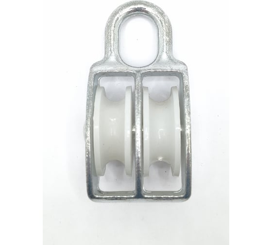 Двойной блок с пластиковым шкивом Крепстор 40мм, 2 шт 4665316994601