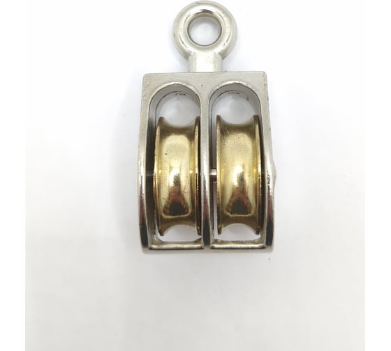 Двойной блок с металлическим шкивом Крепстор 40мм, 2 шт 4665316994540