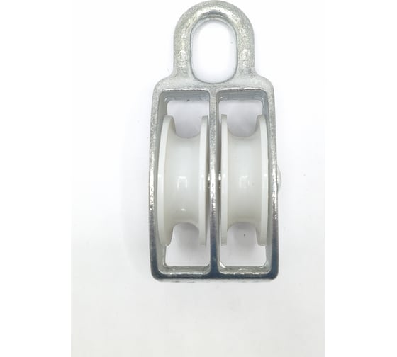 Двойной блок с пластиковым шкивом Крепстор 50мм, 2 шт 4665316994618