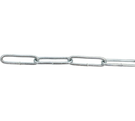 Цепь Fixbox DIN 763, дл. звено, 2 мм, белый цинк, 2.5 м 204520