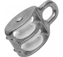 Блок двойной КРЕП-КОМП цинк, шкив пластиковый 25 мм /7/ (25шт) бд25м