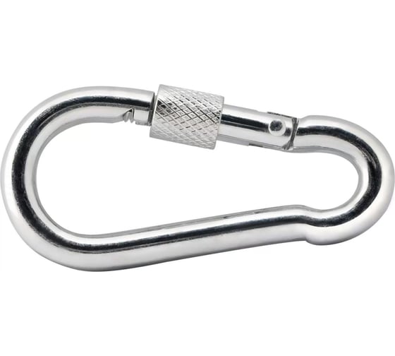 Карабин ARNO INDUSTRIES 11 мм 100 шт. с фиксатором для быстрого соединения и крепления оснастки DIN 5299D оцинкованный. AF5501100032198 1