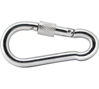 Карабин с фиксатором для крепления и соединения тросов и цепей DIN 5299D, 8 мм, 2 шт., оцинкованный ARNO INDUSTRIES AF5500800036507