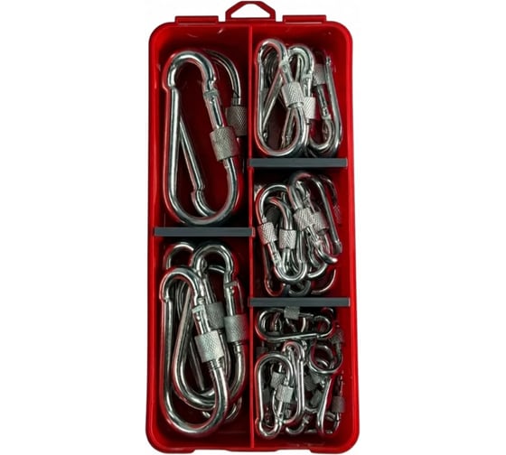 Карабин c фиксатором 23 Болта ОЦ DIN5299D в органайзере НАБОР 1 1000163 1