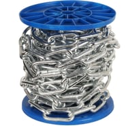 Цепь сварная длиннозвенная STEELREX DIN 763, цинк 2 мм (80м) 05350020000100008000