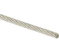 Трос средней жесткости Море-Метизов в прозрачной оплетке АРТ 814593 7X7 sZ А4, PVC 2,0/3,0 мм ,250 м TROS814593PV77A42/3250М