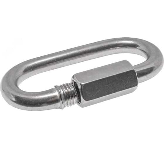Карабин ARNO INDUSTRIES 4 мм 10 шт. винтовой для соединения и фиксации тросов и цепей оцинкованный. AF5300400031G07