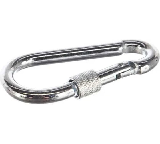 Карабин ARNO INDUSTRIES 10 шт. с муфтой для крепления и соединения тросов и цепей DIN 5299C оцинкованное покрытие AF5100400034007