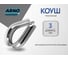 Коуш ARNO INDUSTRIES такелажный 15 шт для защиты петли троса DIN 6899A 3 нержавеющая сталь А2-70 A4B700300092098 2