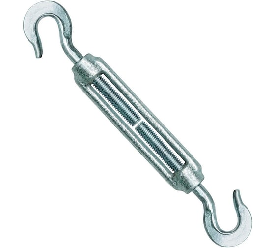 Талреп крюк-крюк ARNO INDUSTRIES М16 1 шт. для натяжения и регулировки тросов и цепей DIN 1480 оцинкованный AFJ101600030107
