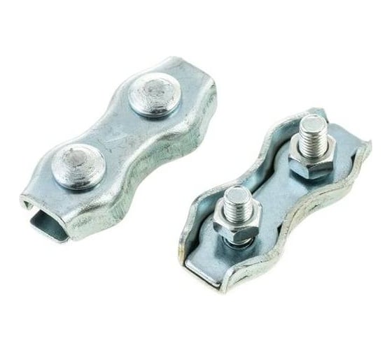 Соединитель троса ARNO INDUSTRIES 5 мм 15 шт, двойной DUPLEX для сращивания и натяжения троса оцинкованный, AF1900500031198