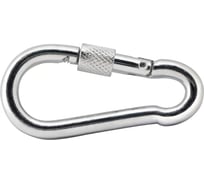 Карабин ARNO INDUSTRIES 1шт. с фиксатором для быстрого соединения и крепления DIN 5299D оцинкованный AF5501100034F98