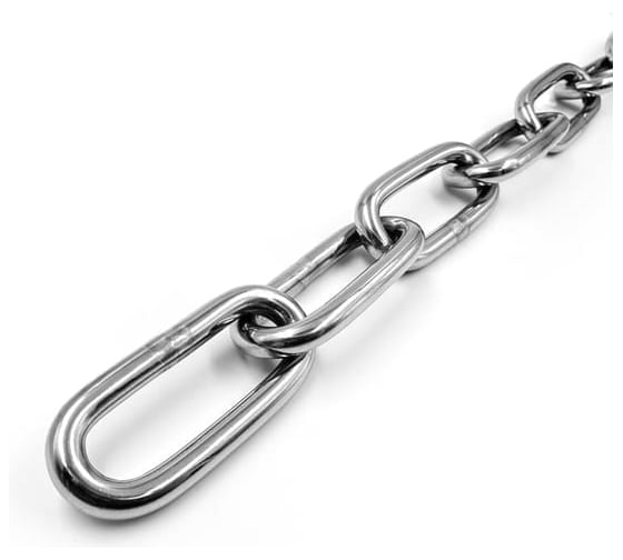 Цепь длиннозвенная ARNO INDUSTRIES 5 мм 1шт. для подвеса и крепления грузов DIN 763. сталь оцинкованная AFN300500033C07