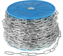 Длиннозвенная цепь TUNDRA krep DIN 763, диаметр 4 мм, сварная, оцинкованная, 50 м 2579457