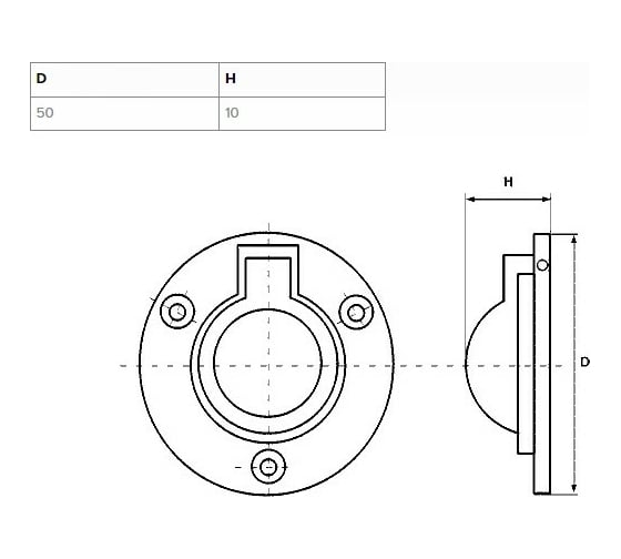 Подъемное кольцо ЦКИ M8441, D50, A4, 5 шт. 72490