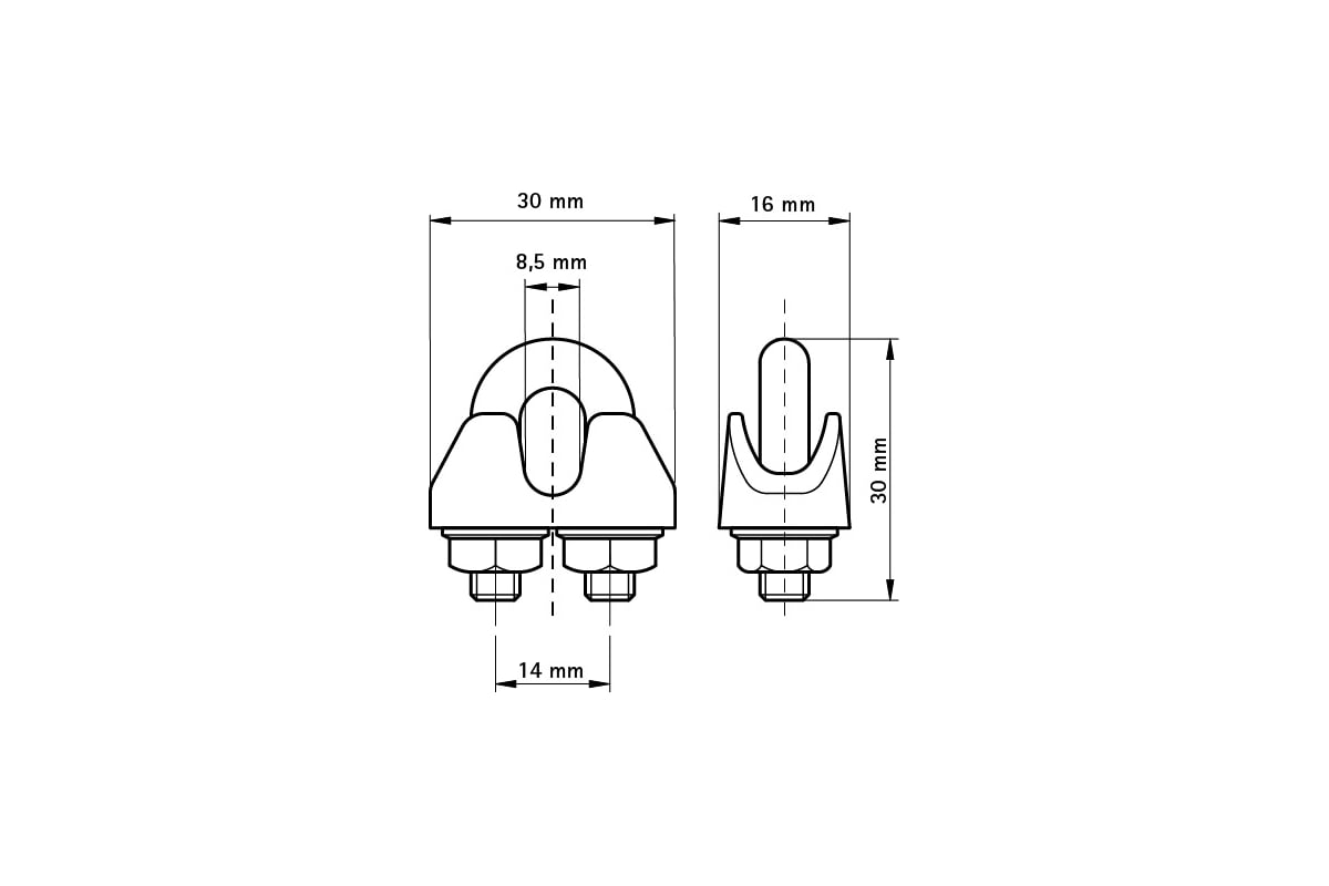 Зажим для троса Walraven BISMAT 0835002 - выгодная цена, отзывы .