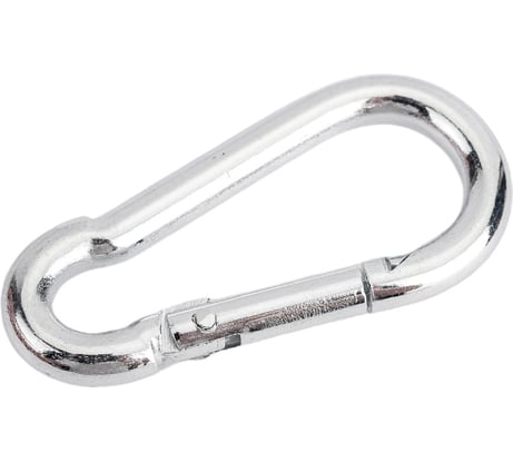 Карабин без фиксатора МЕТАЛЛСЕРВИС DIN 5299C, цинк, 4 мм, 1 шт. МС 1237081