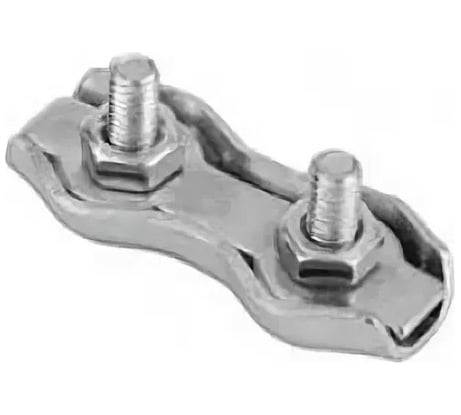 Двойной зажим для стальных канатов BEFAST DUPLEX, цинк, 6 мм, 20 шт. DU620S