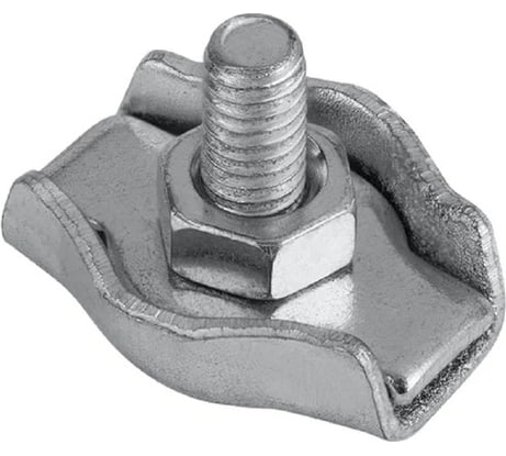 Одинарный зажим для стальных канатов BEFAST SIMPLEX, цинк, 3 мм, 50 шт. SI350S