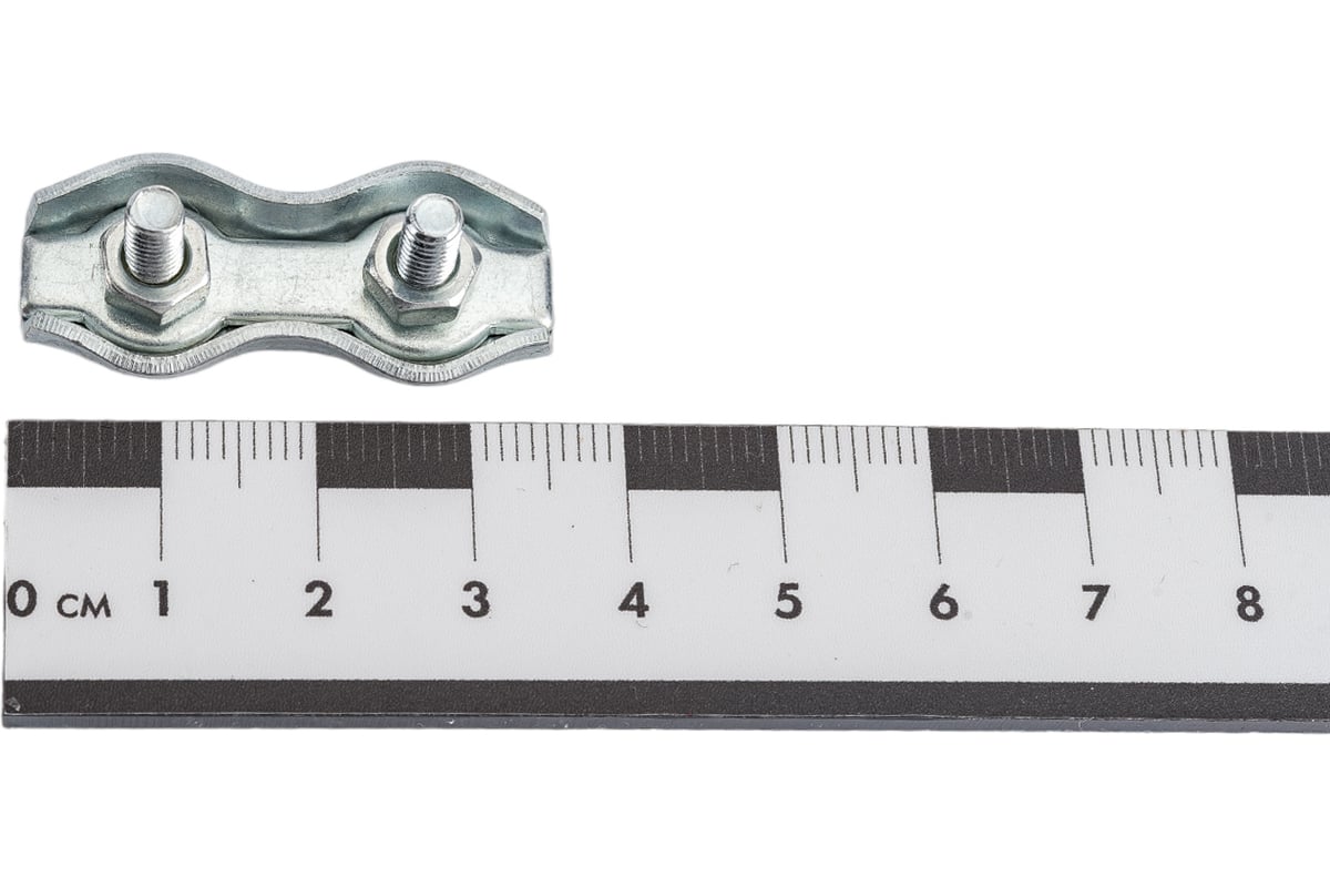 Двойной зажим для стальных канатов BEFAST duplex, цинк, 3 мм, 20 шт ...