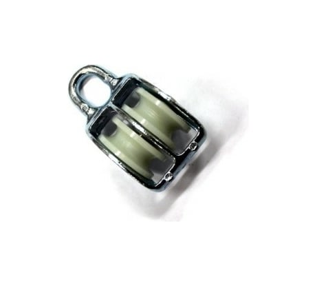 Двойной блок Bohrer пластик, цинк, 1/2" 15 мм, под трос 5 мм, 2 шт. BDP-15