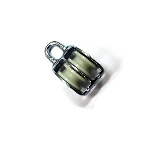 Двойной блок Bohrer пластик, цинк, 1/2" 15 мм, под трос 5 мм, 2 шт. BDP-15