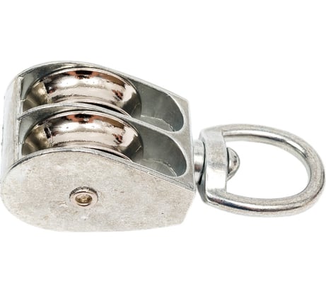 Двойной блок Bohrer металл никель, 1 1/4" 30 мм, под трос 8 мм, 1 шт. BDM-1 1/4