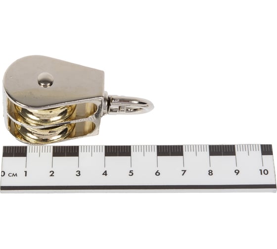 Двойной блок Bohrer металл никель, 1" 25 мм, под трос 7 мм, 1 шт. BDM-1