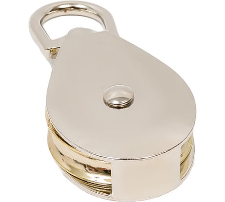 Одинарный блок Bohrer металл никель, 2" 50 мм, под трос 12 мм, 1 шт. BOM-2