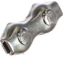 Зажим троса двойной, оцинкованный (100 шт; 2 мм; ТФ5) Зубр 4-304445-02