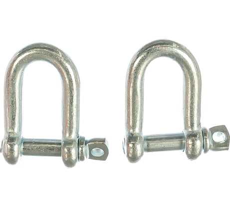 Скоба такелажная прямая 2 шт. (6 мм; ТФ6) Зубр 4-304516-06