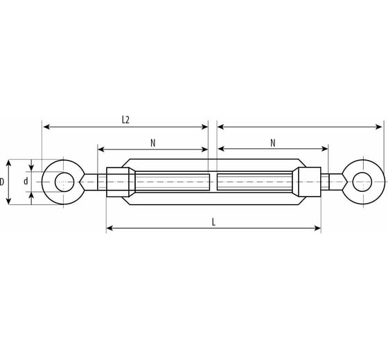 Талреп кольцо-кольцо DIN 1480 6 шт. (М10; ТФ5) Зубр 4-304375-10