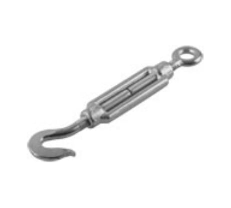 Талреп Зубр DIN 1480, крюк-кольцо, оцинкованный, кованая натяжная муфта, М6, ТФ6, 1 шт 4-304356-06