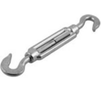 Талреп Зубр DIN 1480, крюк-крюк, оцинкованный, кованая натяжная муфта, М14, ТФ5, 3 шт 4-304365-14