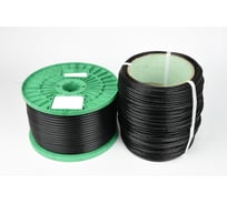 Стальной латунированный трос с покрытием полиамид BEFAST 4 мм, черный, 100 м, погодоустойчивый TCO040S