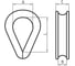 Коуш для стальных канатов CERTEX DIN6899B KOU05 2