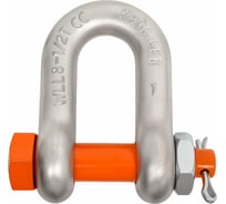 Такелажная скоба CERTEX прямая со шплинтом грузоподъемность 8,5 тонн SAK85SS 26195087