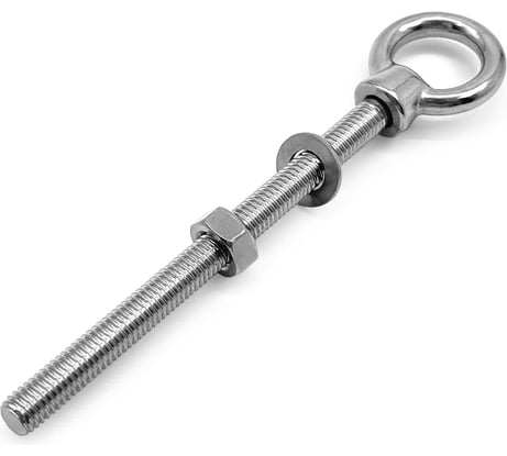 Нержавеющий рым-болт KREPFIELD М6x80, ART 8267, А4, 10 шт. 8267А4РЫМБОЛТМ6X80-10