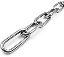 Нержавеющая цепь KREPFIELD 3x26 мм, DIN 763, А2, сварная, длиннозвенная, 19 м 763А2ЦЕПЬ3ММ-19