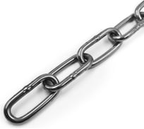 Нержавеющая цепь KREPFIELD 3x26 мм, DIN 763, А2, сварная, длиннозвенная, 11 м 763А2ЦЕПЬ3ММ-11 26713692