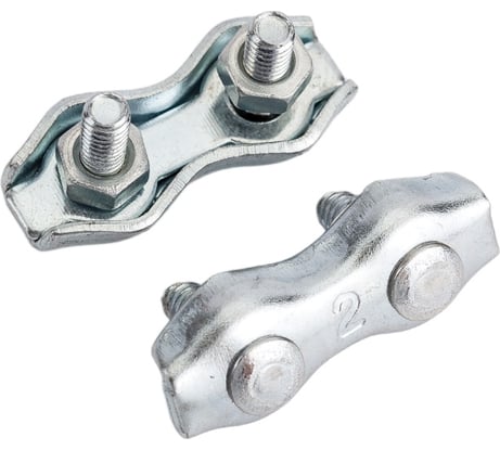 Зажим для троса Duplex, 2 мм, 2 шт, ярлык Zitar 108071