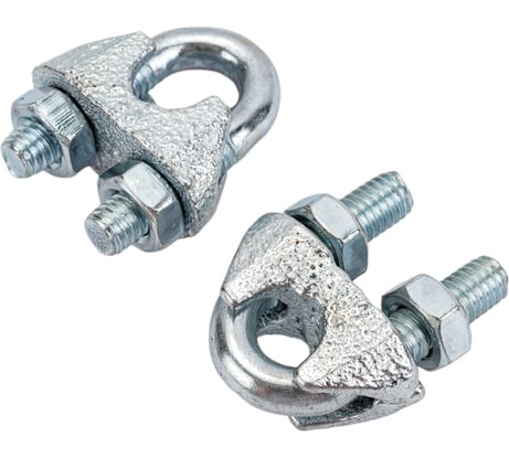 Дугообразный зажим троса 8мм DIN741 2шт - ярлык Zitar 102738